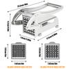 Нарезка для картофеля фри Многофункциональная овощерезка для фруктов с 2 лезвиями из нержавеющей стали Приспособление для приготовления картофеля фри Слайсер для картофеля