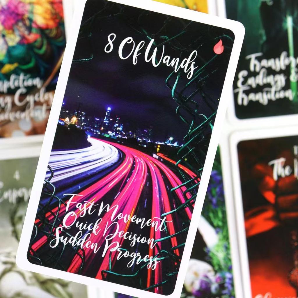 Twin Flame Awakened Path Tarot 78 Pcs Keyword Cards with Meaning Oracle Card Deck Picture Tarot Reading Cards 10.3*6cm