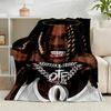 1PC King Of The Rapper Flannel Blanket Gift, Suitable for Both Men And Women, Soft Ideal for Beds And Sofa, Birthday Or Christmas Gift