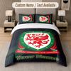 Custom Bedding Set Wales Rugby Pattern, Print Name Text 1 Duvet Cover plus 2 Pillowcases Home Textile