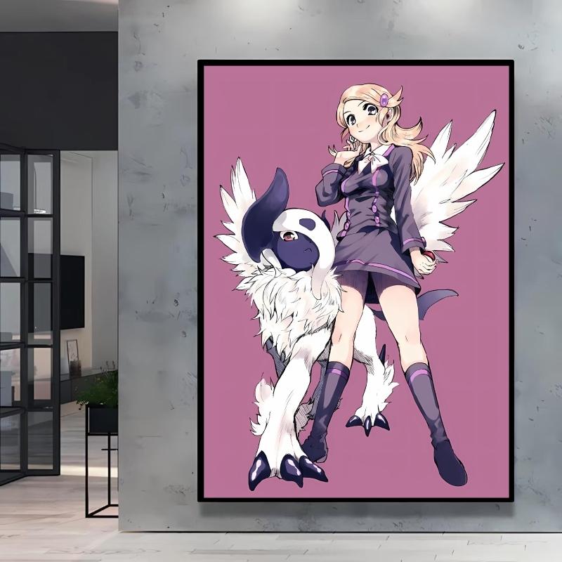 Hot Anime Poster Pokemon Akari Arceus Cartoon Character Picture High Quality Canvas Children's Room Home Decoration Paintings