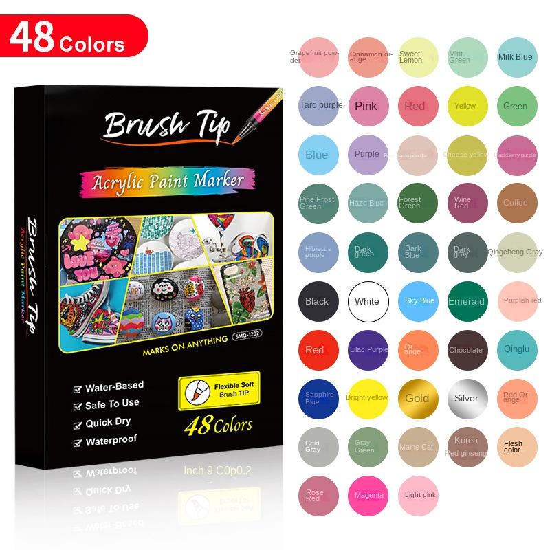 Набор мягких акриловых маркеров, цветная гуашь Gou Xianbi, керамическая модель gooka, ручка для граффити