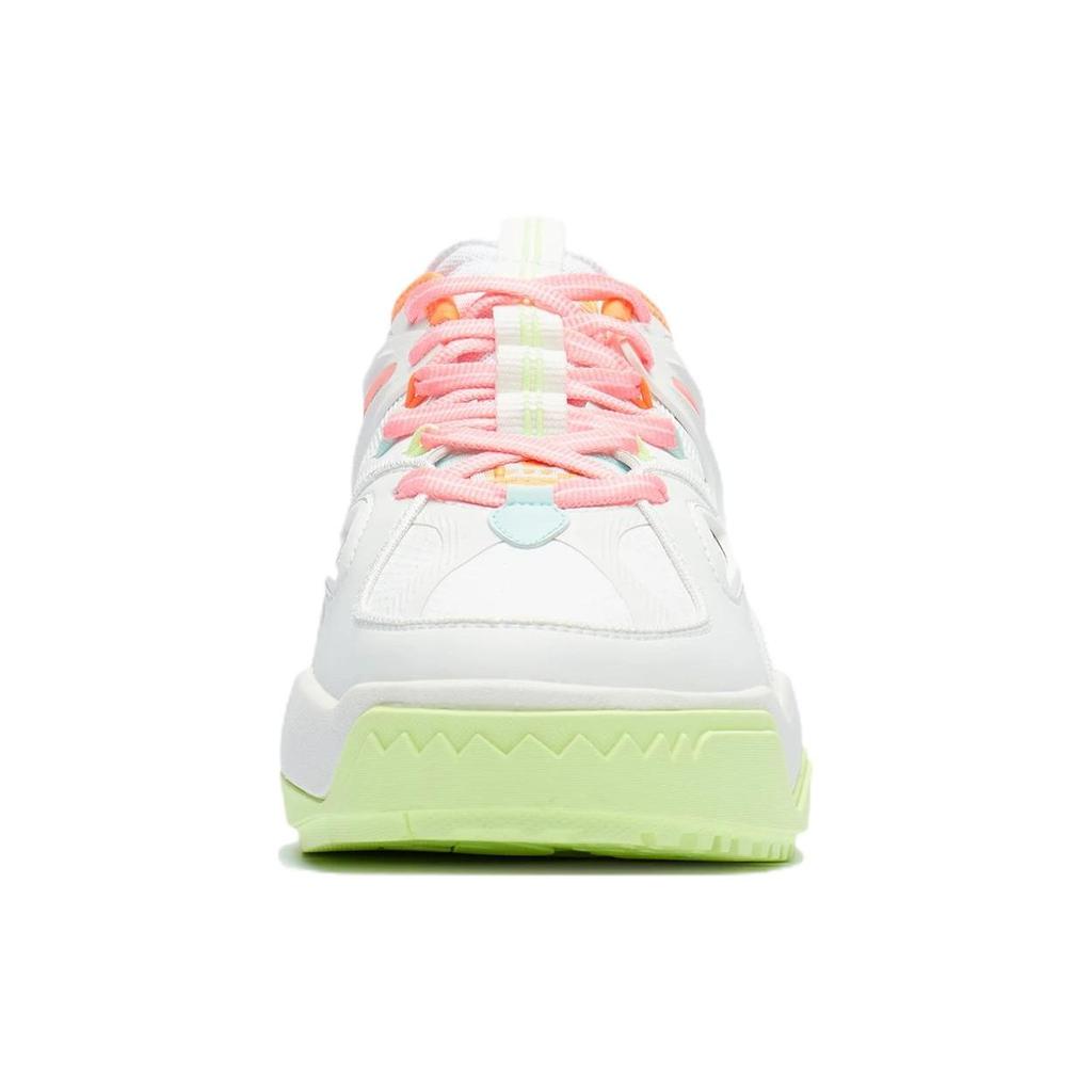 Li Ning CF Flash Star Fabric Synthetic Leather Wear Resistant Breathable Low Top Skate Shoes Fluorescent Pink Men Skate Shoes AGCR289-5