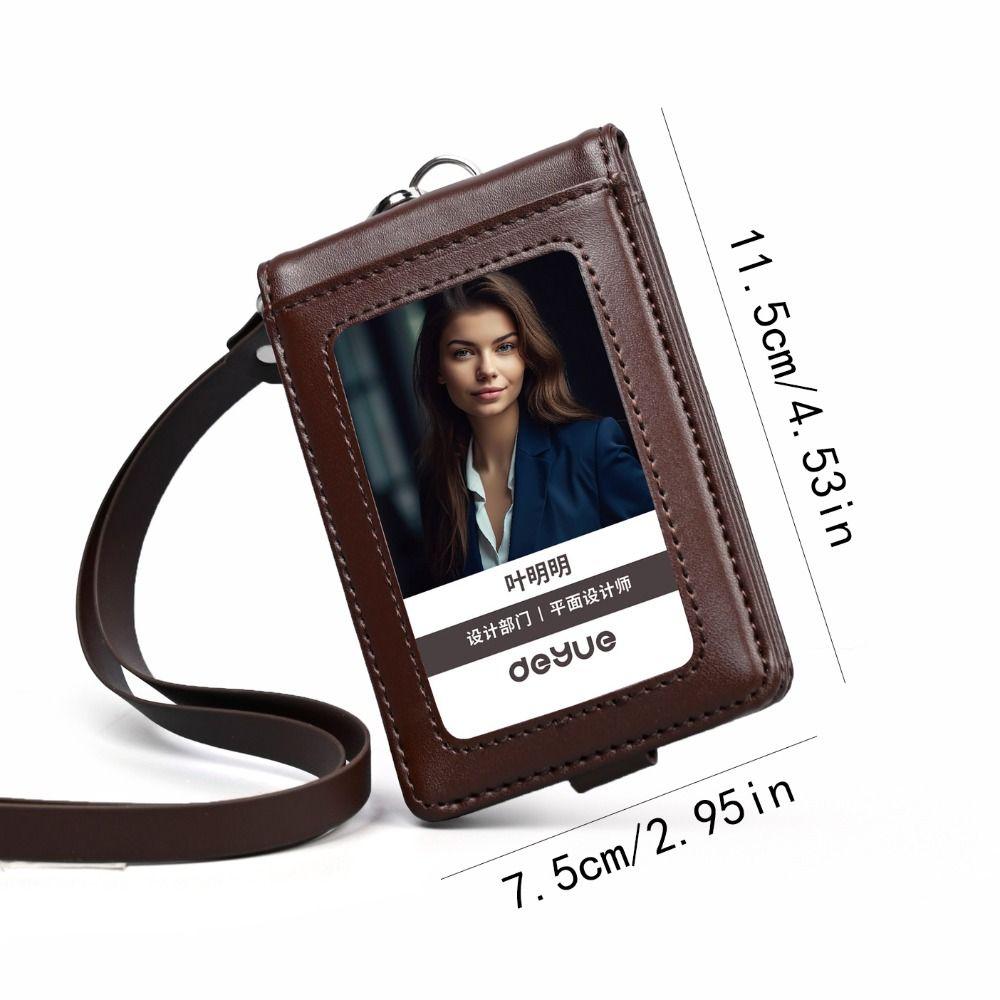 Защитный держатель для удостоверения личности, кожаный чехол для карты, чехол для пропуска сотрудника, чехол для рабочей карты студента