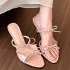Butterfly-knot High Heel Slippers