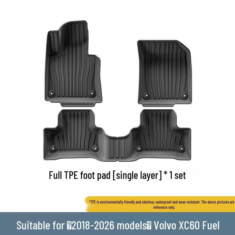 Экологичные коврики для пола из ТПЭ для Volvo XC60 18-26 - Включает грязеотталкивающий коврик в багажник