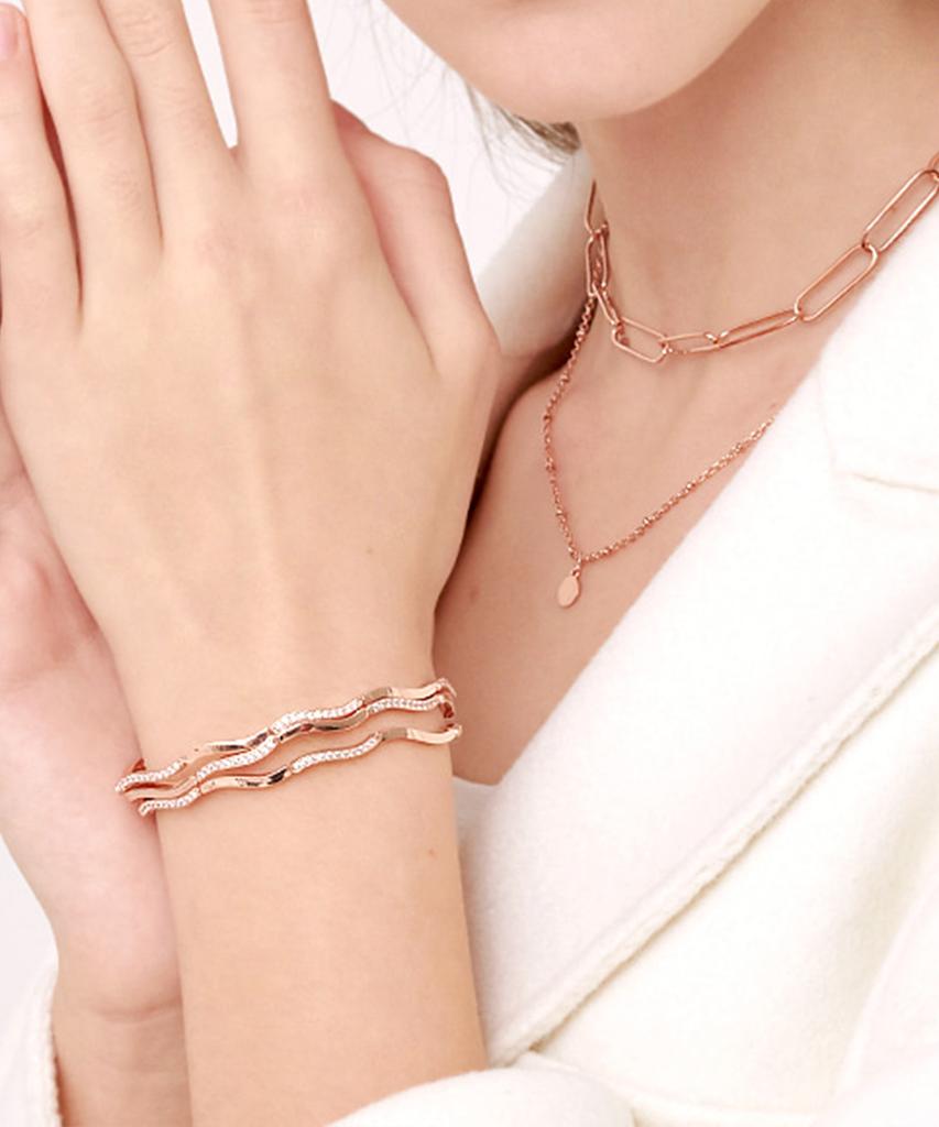 Ellejewelry Браслет-теннис с волнистыми точками Elbrbb015