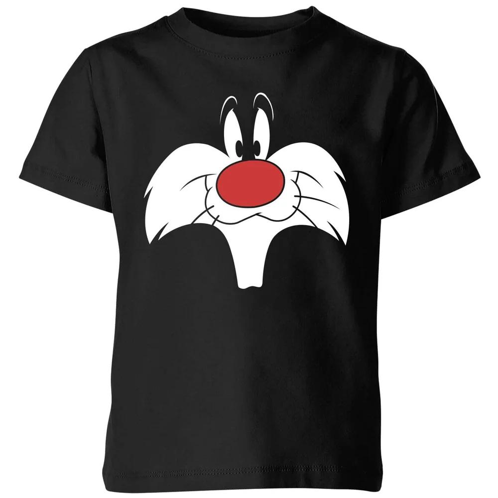 Looney Tunes Sylvester Big Face Kids' T-Shirt - Black - 3-4 Years