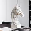 Creative Figurines Horse Head Resin Statue Living Room Home Decor Ornament Entrance Wine Cabinet Light Luxury Decor Sculpture