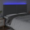 VidaXL LED Headboard Bedroom Furniture Double Bed Accessory Head of Bed Frame Interior Dark Grey 3122291