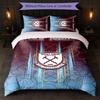 West Ham United FC Custom Name Text Bedding Set 1 Duvet Cover+2 Pillowcases Soccer Logo Personalized Gift For Special Occasion Bedroom Decor