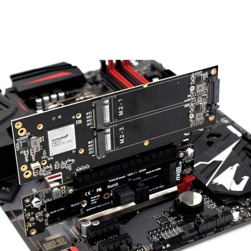 Адаптер PCIE X16 TO X8+X4+X4, поддержка расширения порта PCIE 4.0 M.2 NVME, модуль сильной совместимости