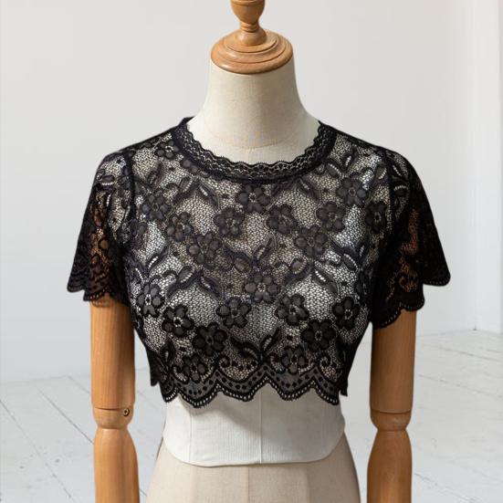 Soft Inner Bottoming Top See-through Chic O Neck Women False Collar