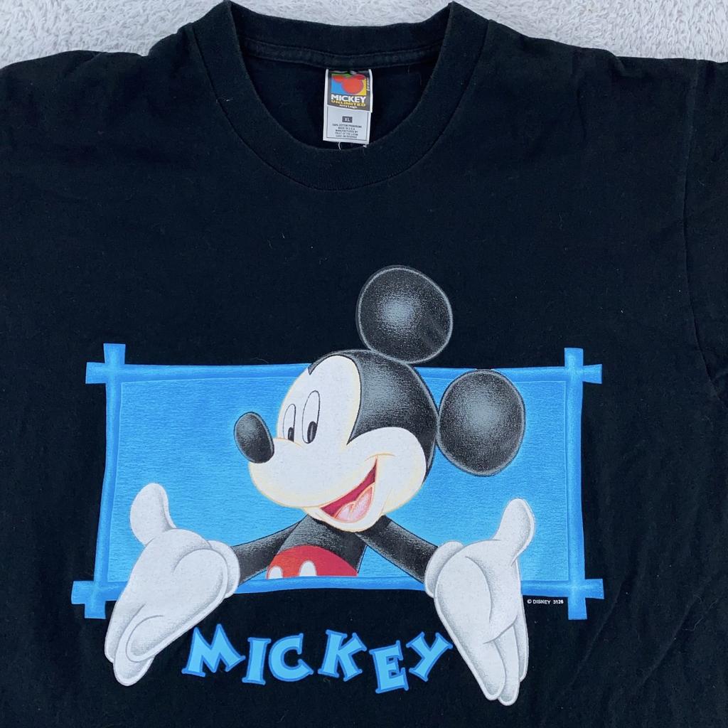 Винтажная футболка Микки Маус L/XL Disney Unlimited Мультяшная футболка Jerry Leigh 90-е