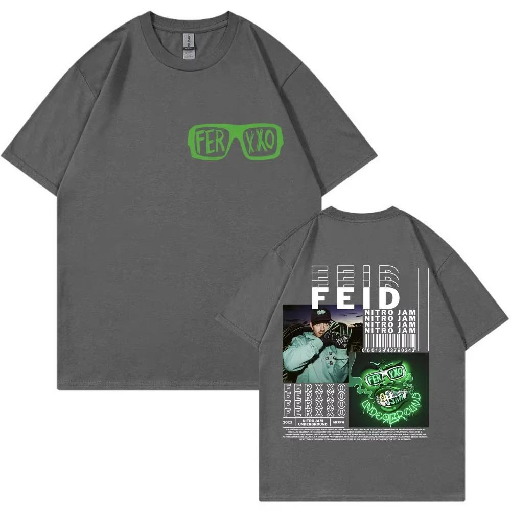Rapper Feid Ferxxo Music Album TShirt Unisex Hip Hop Fashion Retro Harajuku Gothic Oversized Women And Unisex TShirt