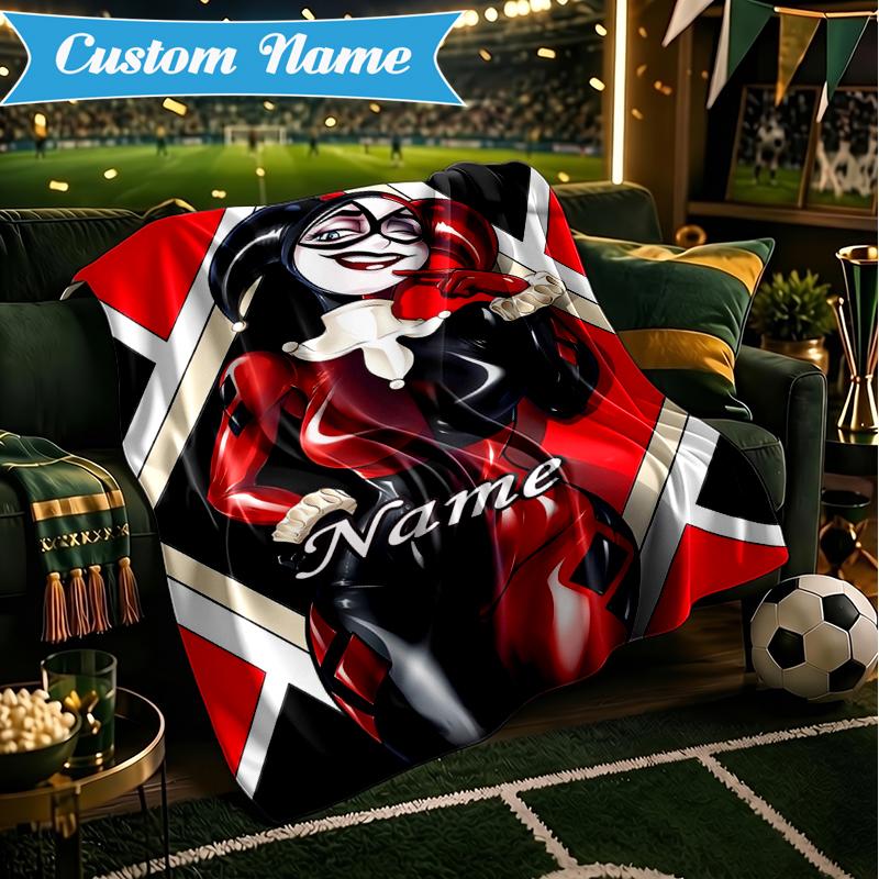 Custom Name Harley Card Blanket Lightweight Ideal Bedding Blanket Perfect for Travel, Camping, Living Rooms, Sofas, Christmas gift