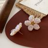 Retro Pearl Earrings Ear Studs Irregular Earrings Sweet Flower Earrings Studs  Unisex