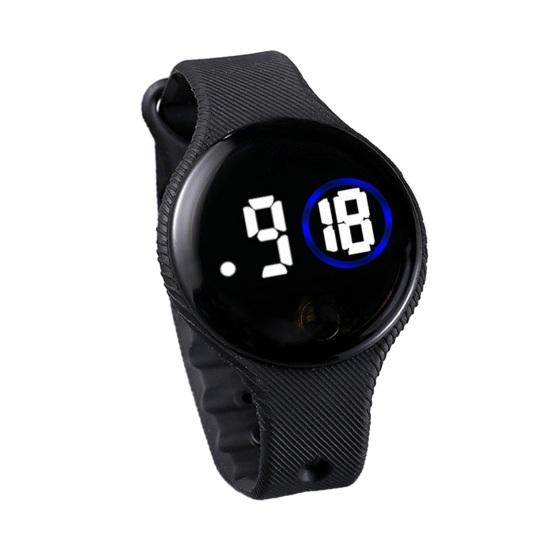 Детские светодиодные цифровые часы с круглым циферблатом, водонепроницаемые часы для плавания, регулируемый силиконовый ремешок, точное время, четкий дисплей, детские студенческие наручные часы