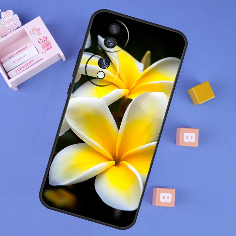 Чехол с цветами франжипани для Honor Win RT 400 200 Pro 50 70 90 X9a X9b X9c X9d X8b X8c Magic 8 Pro 6 7 Lite