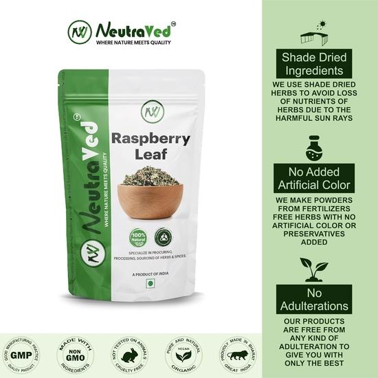 NeutraVed Raspberry Tea | Organic Raspberry Leaf Tea Collected from the Himalayan Belt Forest | Support the Female System - 50g