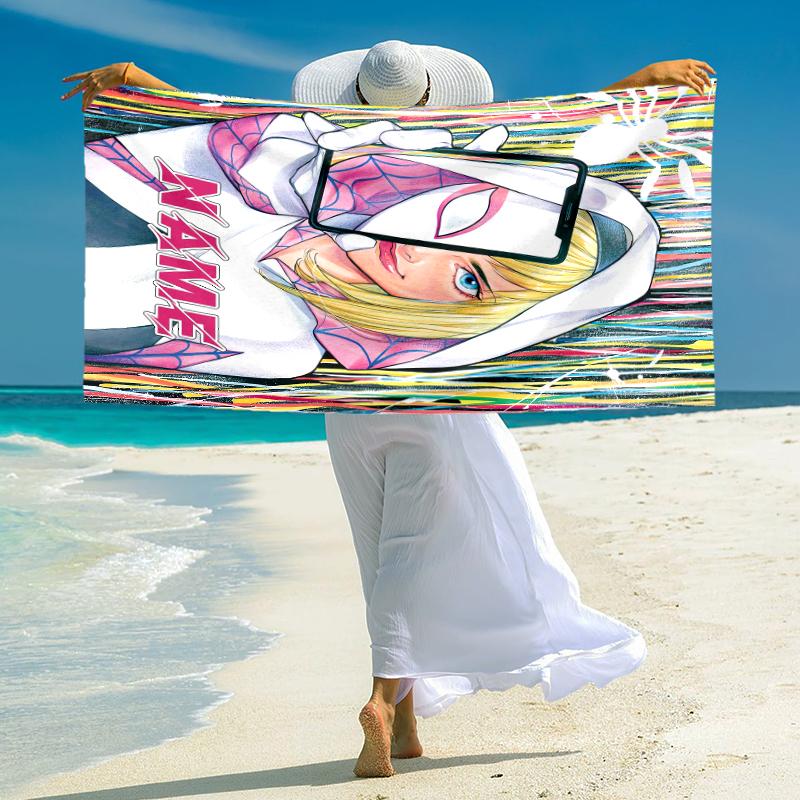 Personalized "Powerful Dark Sorcerer" Beach Towel Microfiber Beach Towel Thin Absorbent for Beach Swimming Yoga Bath Sports. 091059