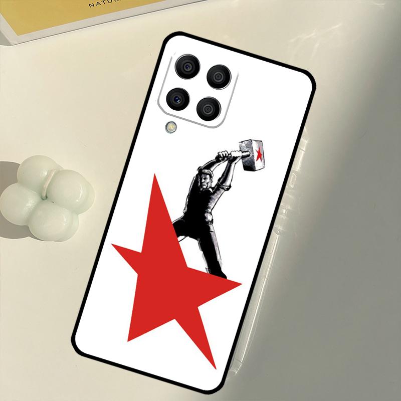 Red Soviet Union USSR Flag For Samsung Galaxy M33 M13 M14 M12 M32 M52 M31 M55 M15 M11 M21 M35 M53 M34 M54 M06 M16 Case