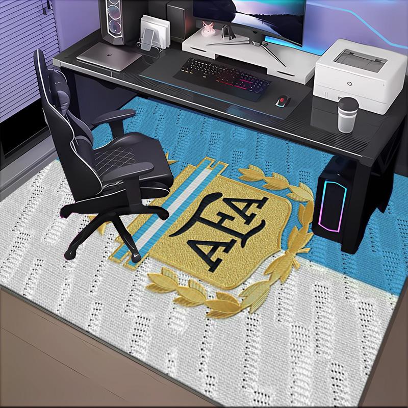 Argentina Football club Printed Office Carpet Chair Cushion Entryway Rug, Rugs for Living Room, Bedroom Christmas gifts