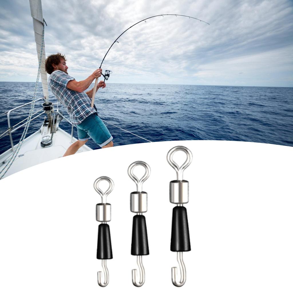 Рыболовные вертлюжки-бочонки Высокопрочные вертлюжки с шарикоподшипником Застежки для приманок Клипса-коннектор Морская или пресноводная рыбалка