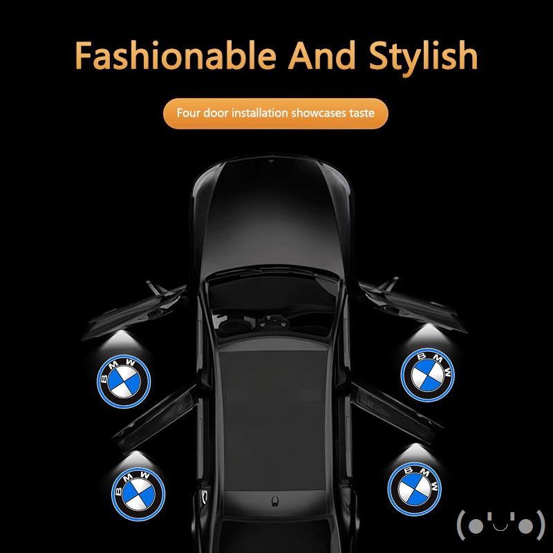 MUSE5 Car Door LED Welcome Projection Lamp Lighting Accessories Decoration Sticker For BMW M4 M5 G42 G30 G20 E39 E36 E87 E53 F44 F07
