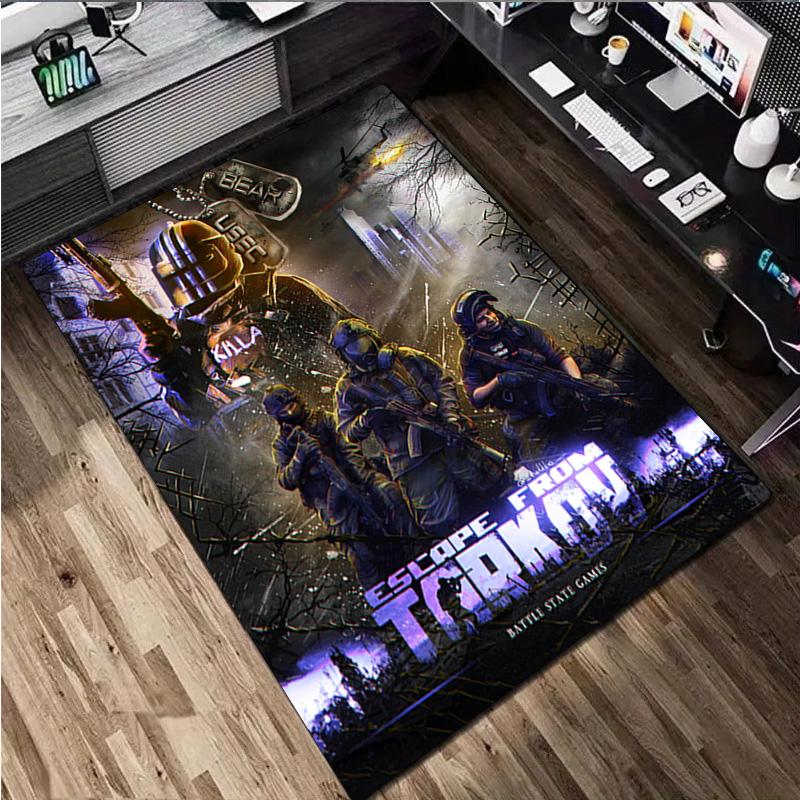 1Pc Escape From Tarkov Game Print Rug - home decoration Carpet For Living Room Bedroom Flooring Computer Chair Area Rug