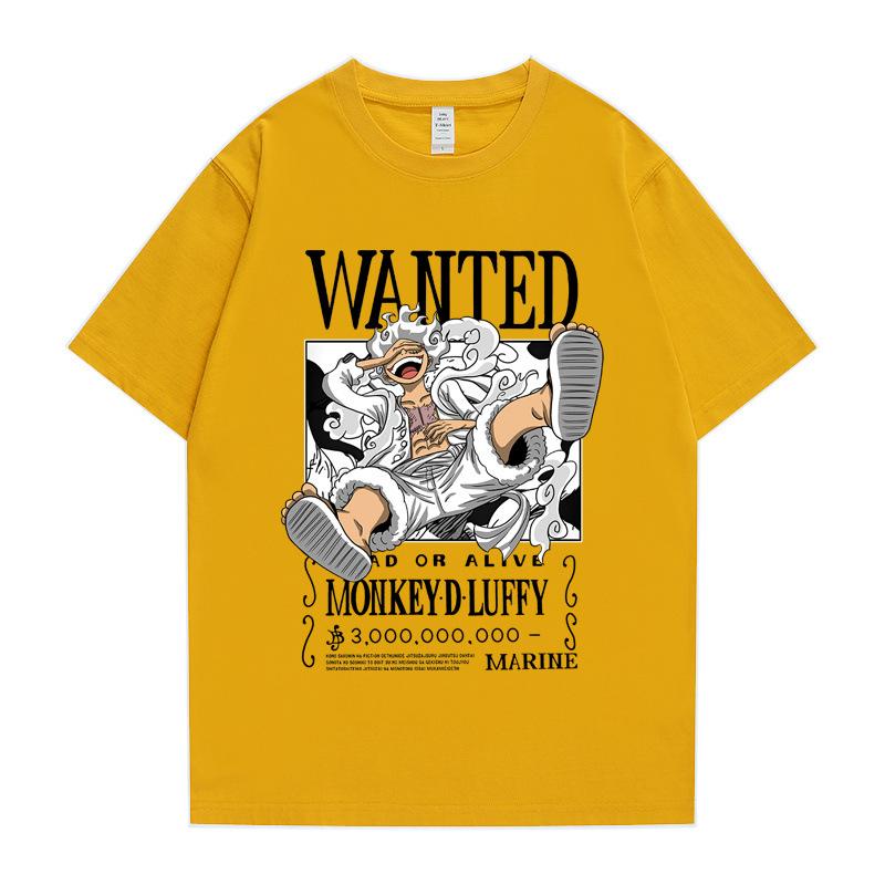 Японский Аниме Периферия ONE PIECE Ника Луффи Топы с коротким рукавом Мужские Осенние Подростковые Студенческие Футболки с круглым вырезом Графические Футболки