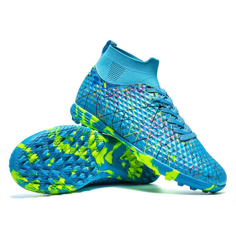 High-top football shoes, broken nails and long nails, professional grass football training shoes, men's football uppers