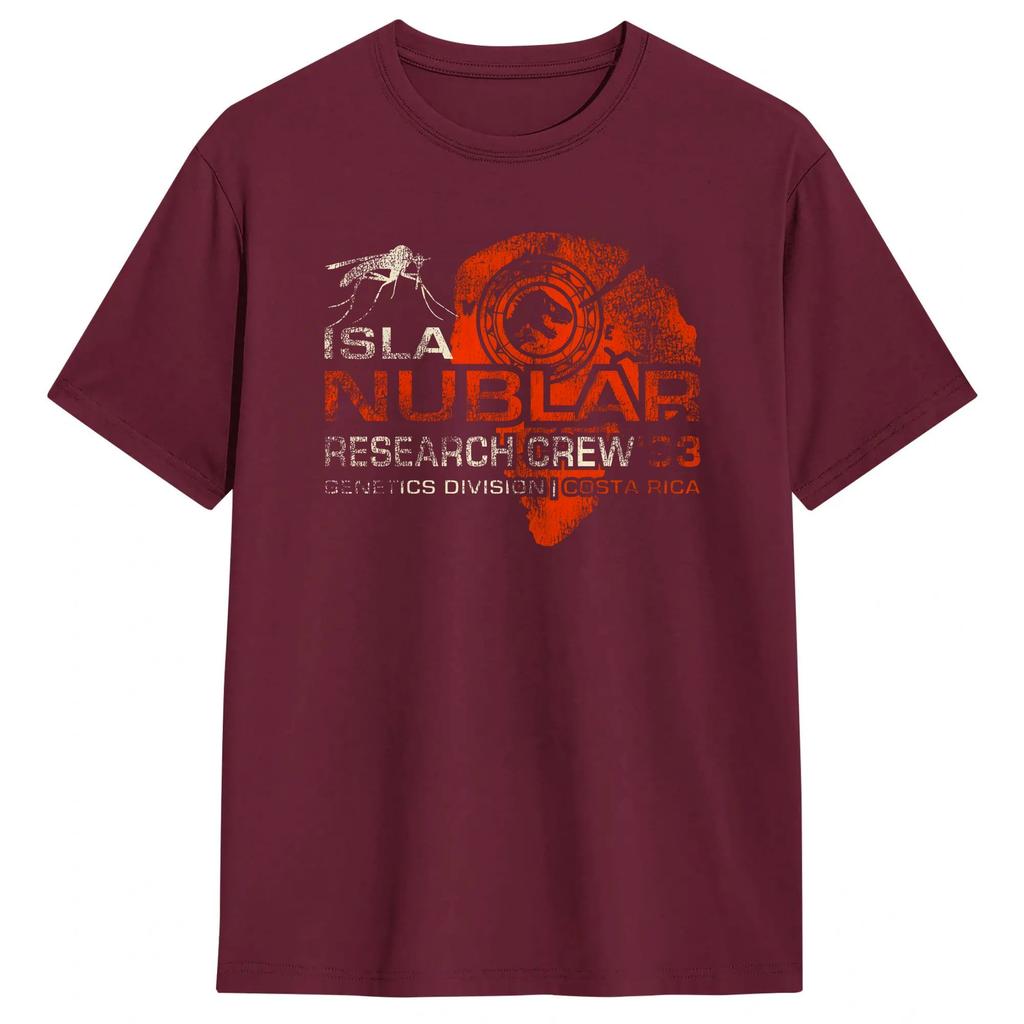 Isla Nublar Research Team Unisex T Shirts Awesome Tees Short Sleeve Round Collar TShirts Pure Cotton Plus Size Clothing