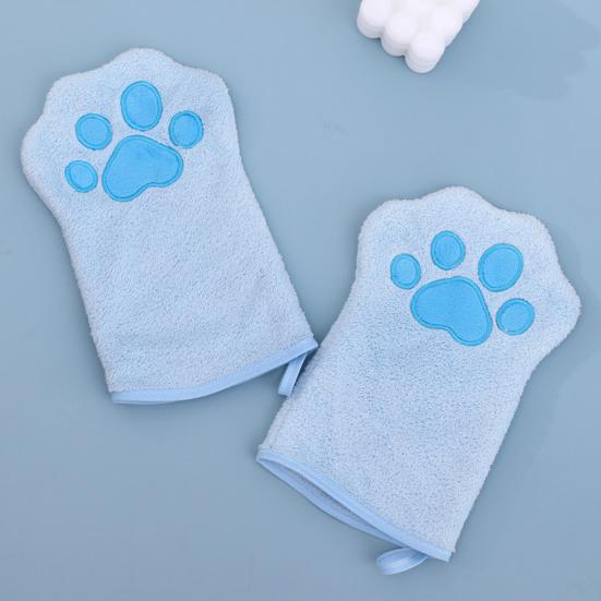 Милое полотенце для питомца с лапкой, ультраабсорбирующее полотенце из микрофибры для груминга собаки, перчатка, мягкое быстросохнущее полотенце-варежка для купания собак и кошек