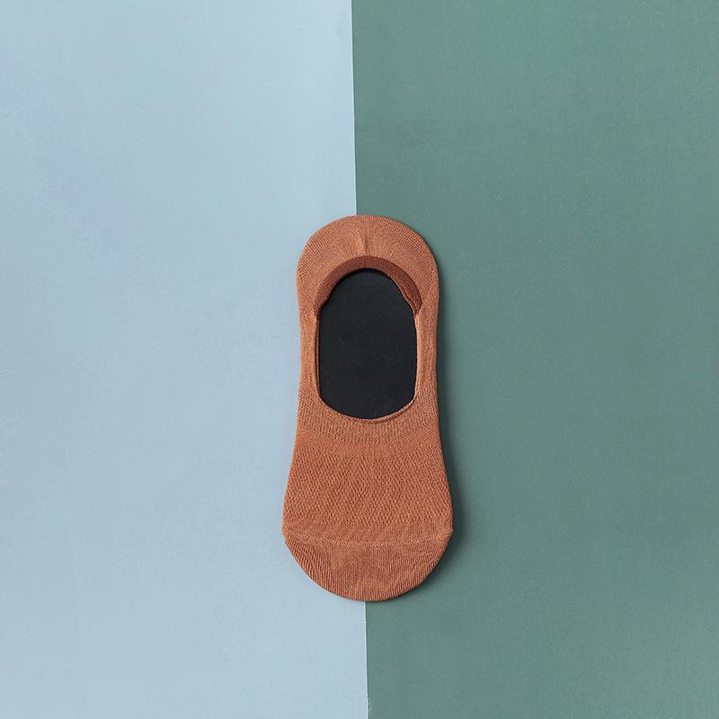 Модные однотонные мужские носки-лодочки, дышащие невидимые носки, нескользящие силиконовые хлопковые мужские уютные носки до щиколотки, лето-осень