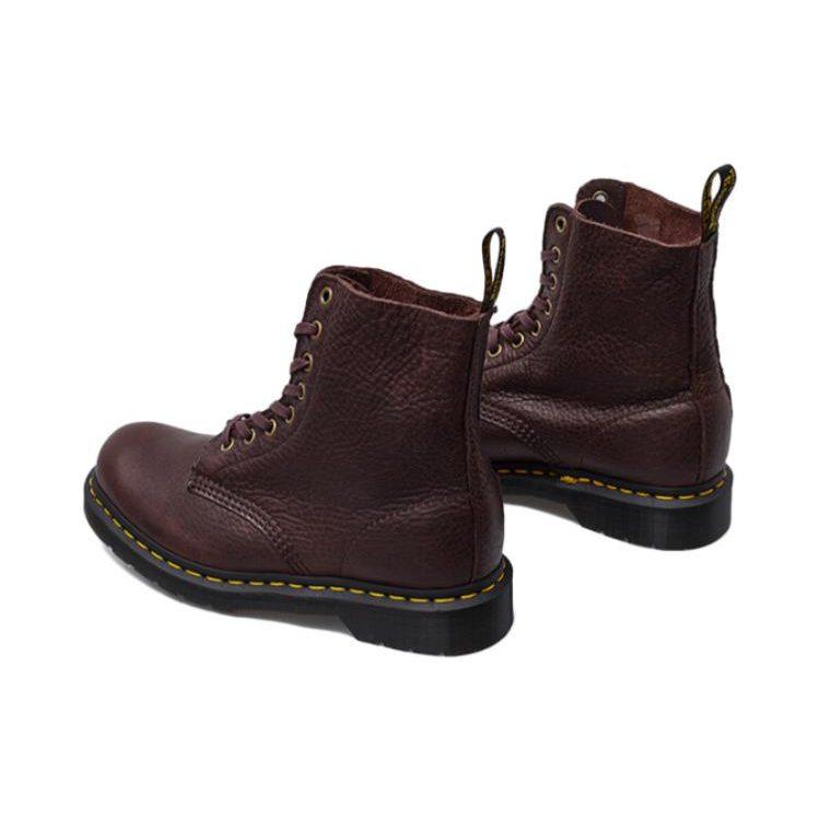 Доктор. Ботинки Dr. Martens 1460 Pascal из натуральной кожи Красный/Коричневый 24993257