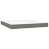 Box Spring Bed with Mattress Dark Gray 160 x 200 cm Fabric