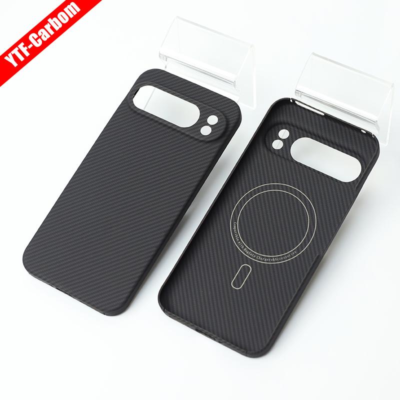 YTF-Carbon Carbon fiber case for Google Pixel 9 Pro XL Anti-fall Aramid Fiber case  Design Pixel 9 cover Thin and light Magnetic