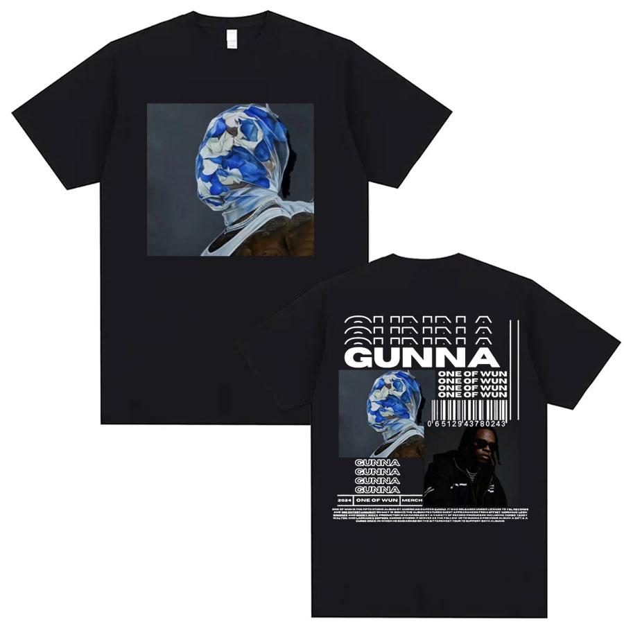 Rapper Gunna One of Wun Album Merch T Shirts Fashion Pop Music Hip Hop Tshirt Unisex Womens High Quality Cotton Oversized T Shirt