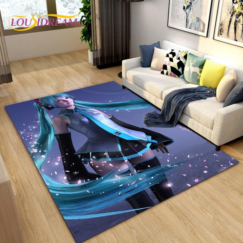 Японская музыка, аниме, мультфильм, 3D коврик, ковер для гостиной, спальни, диван, коврик для украшения, детские игры, нескользящий напольный коврик