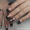 Коричневый ноготь, Модный европейский и американский, Носимые накладные ногти, Готовые и съемные ногти. 2 мл