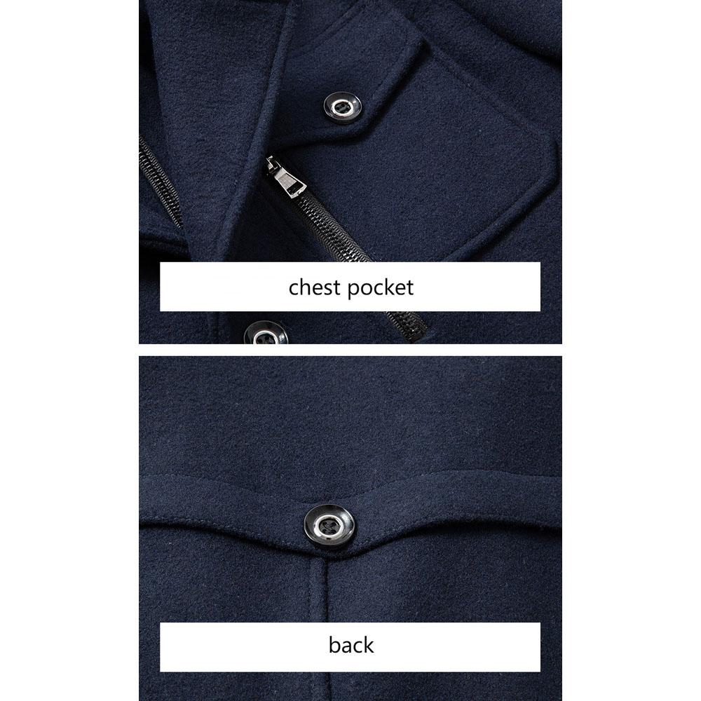 Мужское осенне-зимнее деловое шерстяное пальто с двойным воротником, морозостойкое мужское пальто, шерстяное пальто для мужчин