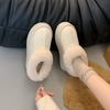 Плюшевые снегоступы на толстой подошве плюшевая обувь новая зимняя одежда плюшевые утолщенные хлопковые ботинки размер