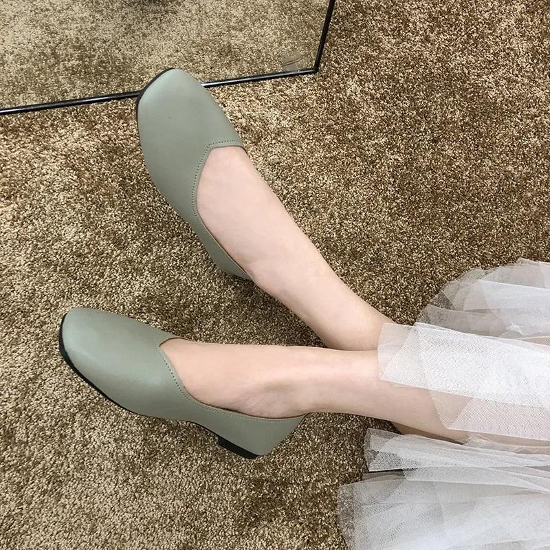 Туфли Doudou Single для женщин, летние, новые, стильные, повседневные, универсальные, на плоской подошве, с неглубоким носком, на одну ногу, нежные, повседневные, на плоской подошве