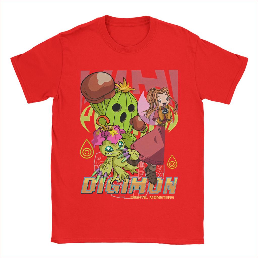 Мужские футболки Digimon Lilimon Tachikawa Mimi Adventure Anime из чистого хлопка, новинка, с коротким рукавом, футболка в подарок