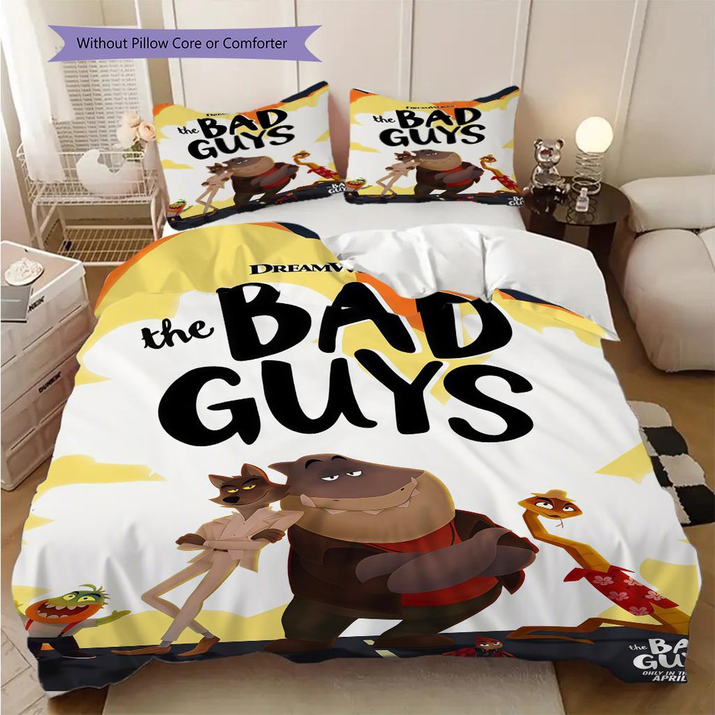 The Bad Guys 2 Wild Adventure Threepiece Set 1 Duvet Cover 2 Pillowcase Without Core Duvet Cover And Pillowcase Soft And Comfortable