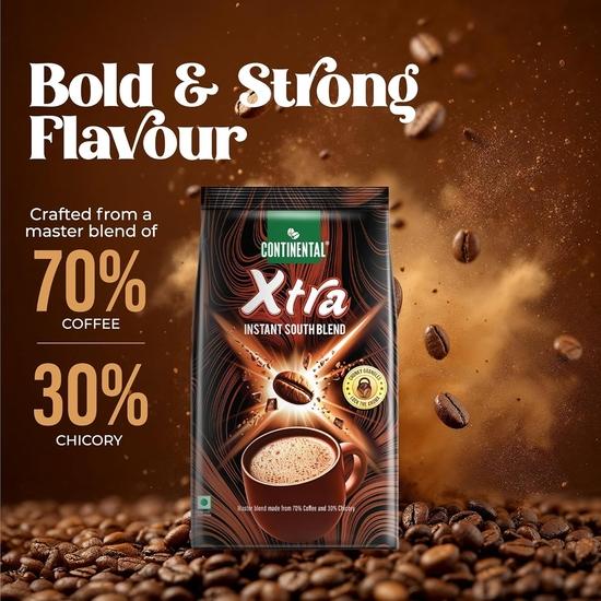 Кофе Continental Xtra Растворимый Кофейный Порошок | Пакетик Кофе 200 г | Растворимый Кофе Южная Смесь | Средняя Обжарка | Премиальная Смесь Арабики и Робусты