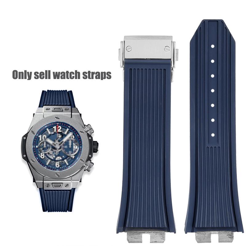 Для Hublot тату SANG BLEU фторкаучук Ремешок для часов Hengbao 415 414 Быстросъемный Для мужчин VITON Ремешок для часов 28*18 мм FKM браслет