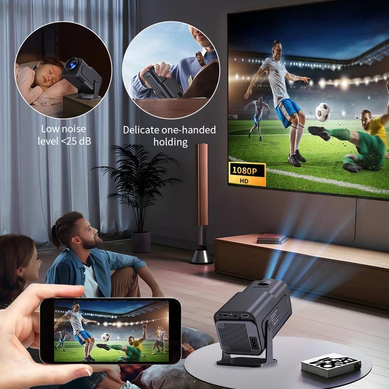 HY320 Mini Android 11 WiFi 6 BT 5.0 Allwinner H713 Native 1080P 4K Поддерживается домашний уличный проектор Умный портативный проектор