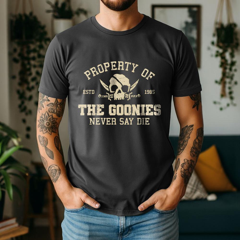 Лето 2026 Графическая оверсайз футболка The Goonies Ретро Кинотематическая с коротким рукавом
